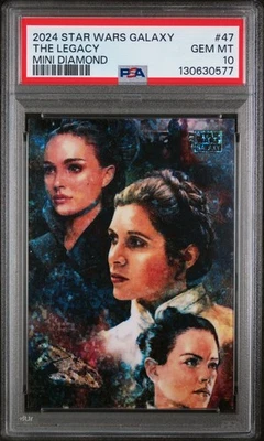 LEIA PADME REY 2024 Star Wars Galaxy #47 The Legacy MINI DIAMOND PSA 10 +COUPONS - Image 1 of 2
