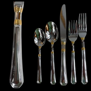 New PFALTZGRAFF Golden Providence 5-Piece One Place Setting Stainless Flatware - Picture 1 of 12
