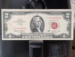 1963 2 Dollar Red Seal Star Note Low Serial Numbers - Picture 1 of 4