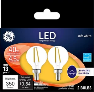 GE Lighting 24535 Klarlack Glühbirne Dimmbar LED Tageslicht Dekorativ... - Bild 1 von 6