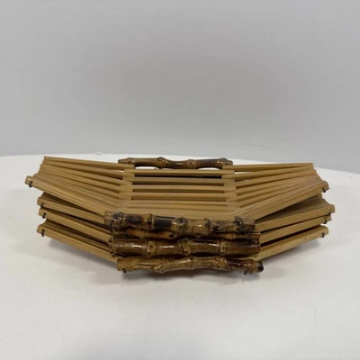 Juego de 4 toalleros de mano de comedor japoneses Oshibori para canasta de bambú Foto 1 de 4