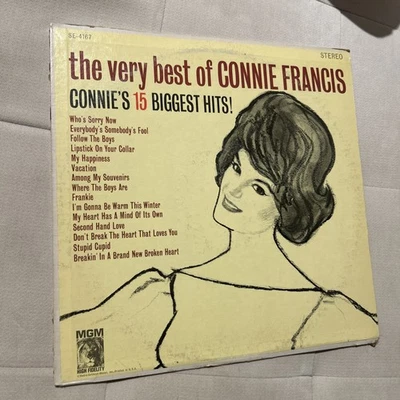 CONNIE FRANCIS - THE VERY BEST OF - CONNIE'S 15 BIGGEST HITS! (VINYL LP)  1968!! - Image 1 of 4