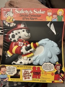 vintage 1989 Funtech Safety's Sake Dalmation Smoke Detector and Fire Alarm
