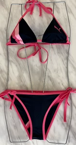 Puma Women Swimsuit Black Swimming Costume Swimwear XS Swim Bath Bikini Pool 28 - Picture 1 of 10