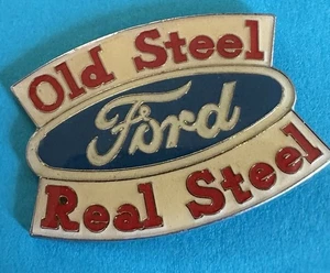 FORD, ACERO ANTIGUO, PASADOR DE SOLAPA DE ACERO REAL, PASADOR DE COLECCIONISTA AUTOMÁTICO - Imagen 1 de 6