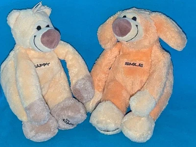 HEUNEC FREUNDE KUSCHELTIERE BE HAPPY & SMILE HUND UND BÄR SCHMUSETIERE - Bild 1 von 4
