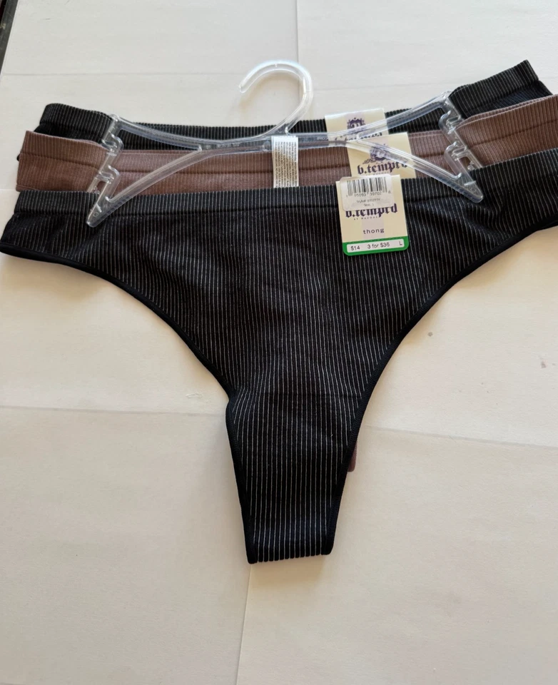 Ropa interior tanga b.tempt'd para mujer 3pk 979277 NUEVA con ETIQUETAS Foto 1 de 2