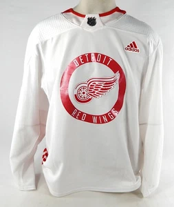 Camiseta deportiva de práctica blanca usada en juegos Detroit Red Wings Cy Leclerc #76 56 423 - Imagen 1 de 11