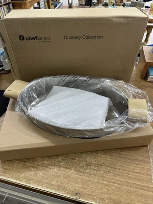 Tupperware T Chef Series Stainless Steel Open Oven Turkey Roaster Pan with Rack