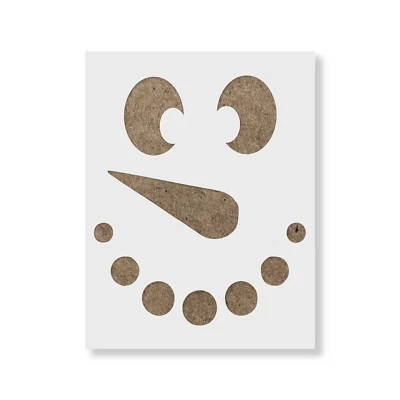 Snowman Smile Face Stencil - Durable & Reusable Mylar Stencils - Image 1 of 4