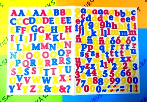 Creative Memories Multicolor Alphabet Letters & Numbers Mini Stickers Sheet Set - Picture 1 of 4