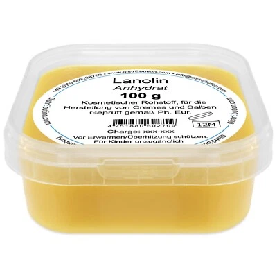 Lanolin Anhydrat 100 g natürliche Hautpflege geruchsarm pestizidfrei Wollwachs - Bild 1 von 4