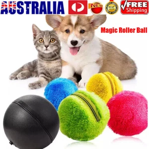 Automatic Electric Magic Roller Ball Pet Dog Cat Active Rolling Ball Toy+4 Cover - Picture 1 of 12