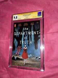 Department Of Truth #1 1:100 Incentive Variant CGC 9.8 Signed By James Tynion IV