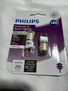 Philips 20 Watt Equivalent 6/2-Pack LED T4 G8 Bi-Pin Base Landscape 12 Bulbs - Picture 1 of 4
