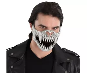 Skeleton Bone Half Oni Mask - Skull - Costume Accessories - One Size - Picture 1 of 1