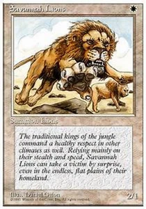 MRM ENGLISH Lions des savanes - Savannah Lions MTG Magic 4th - Picture 1 of 1