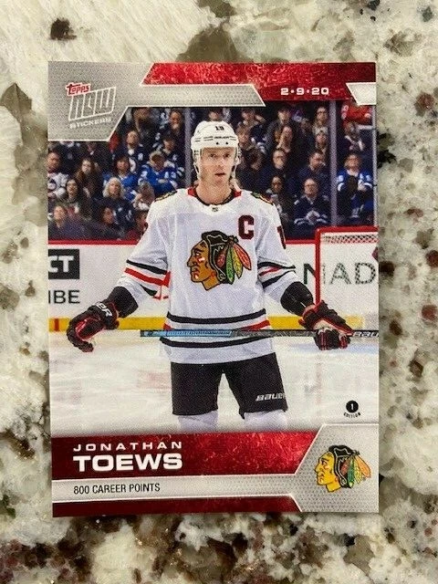 2019-20 TOPPS NOW NHL STICKER WEEK 19 CHICAGO BLACKHAWKS JONATHAN TOEWS #170 - Image 1 of 1