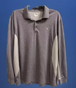 IZOD Golf Polo Shirt Men's XL Gray Long Sleeve Moisture Wicking* - Picture 1 of 4