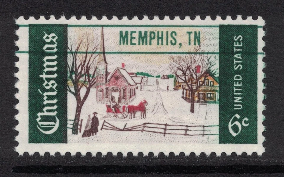 Scott 1384a - MNH - Memphis, TN Precancel - 6c Navidad, Domingo de Invierno - 1969 Foto 1 de 1