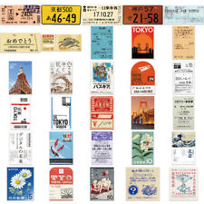 60PCS Japanese Postcard Ticket Stamp Sticker Stationery Travel Diary Sticker  FT