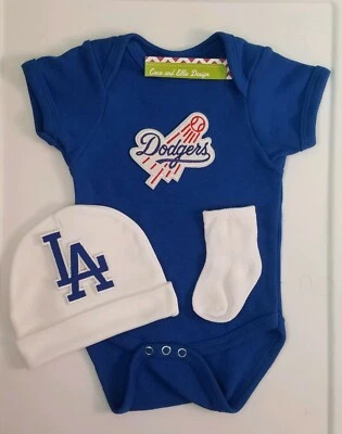  Dodgers newborn/baby outfit  Dodgers baseball baby gift Dodgers baby gift - Image 1 of 2