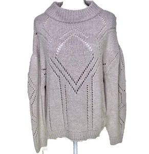 Alpaka Wollmischung H&M Damen Gr. S Haferflocken Pullover Pulli - Bild 1 von 7