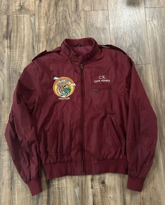 1982 Beach Boys Tour Jacket Crew Member Jacket Memebers Only Size 42 Red Bomber  - Image 1 of 4