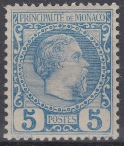MONACO : CHARLES III 5c N° 3 NEUF * GOMME TRACE DE CHARNIERE - TB CENTRAGE - Picture 1 of 2