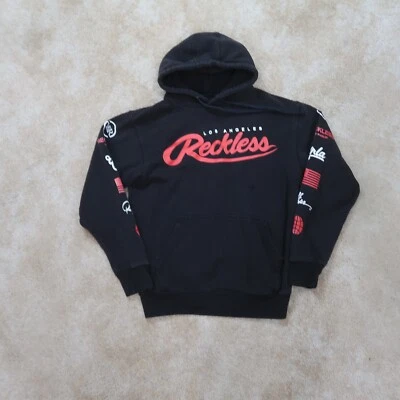 Sudadera con capucha Young & Reckless para hombre mediana negra ropa de calle Foto 1 de 4