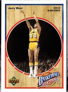 1991-92 UPPER DECK BASKETBALL HEROES #6 JERRY WEST - Picture 1 of 2