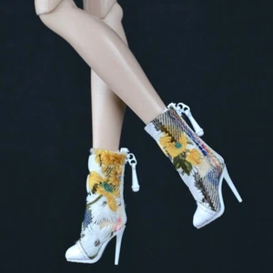 Three-dimensional embroidery Shoes for Fashion royalty FR2 FR6.0 Nu.Face Barbie - Picture 1 of 7