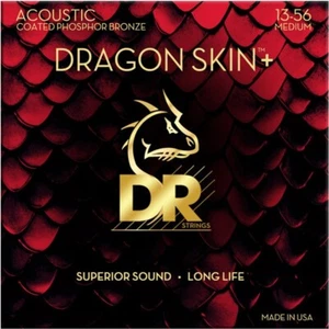DR Dragon Skin+ Coated Phosphor Bronze Acoustic strings 13-56. DAP-13 - Picture 1 of 3