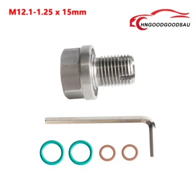 M12.1-1.25x15mm Oil Drain Plug Self Tapping Oil Pan Thread Repair Kit w/ O-Ring - image 1 of 4