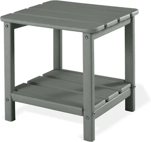 Adirondack Side Table Outdoor with Double Layers, Weather Resistant outside End - Picture 1 of 6