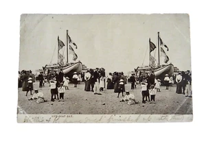 pOSTCARD STEREOSCOPE LIFE BOAT DAY PHOTO POSTED VINTAGE UNTIED KINGDOM neocurio  - Picture 1 of 6