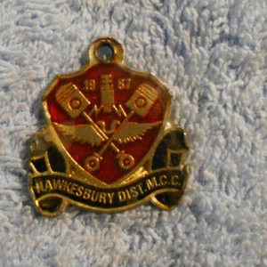 #D610.  1987 HAWKESBURY  DISTRICT MOTORCYCLE CLUB   BADGE #205 - Bild 1 von 2