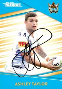 Signed 2020 GOLD COAST TITANS NRL Card ASHLEY TAYLOR - Picture 1 of 2
