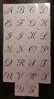 Large 5 cm height alphabet letters A - Z plastic stencils for craft Mylar 350 mi