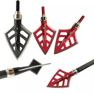 Hunting Broadheads 125gr 4Blade Arrowheads Screw Tips Bow Archery Arrow Points - Picture 1 of 8