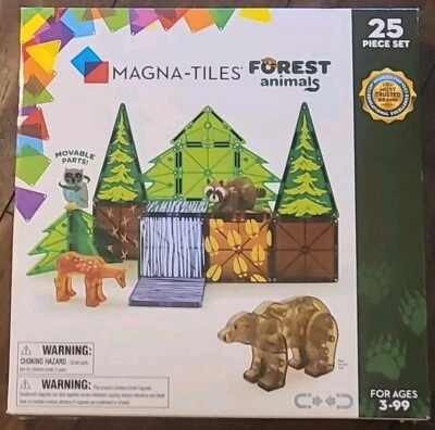 MAGNA-TILES Animales del Bosque Juego de Construcción Magnética 25 Piezas, Nuevo Precintado Foto 1 de 4