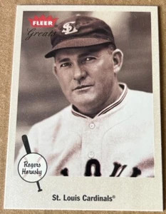 ROGERS HORNSBY 2002 FLEER GREATS Card #23 NM-MT Condition - Picture 1 of 2