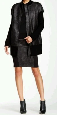 Elie Tahari Cynthia Coated Tweed Coat Size XL MSRP $698 NWT - Image 1 of 3