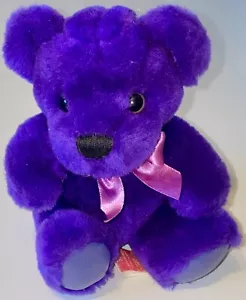 Teddy Bear 6" Plush Bears w/Bow Stuffed Animal Rainbow by First & Main #1362 NEW - Picture 1 of 6