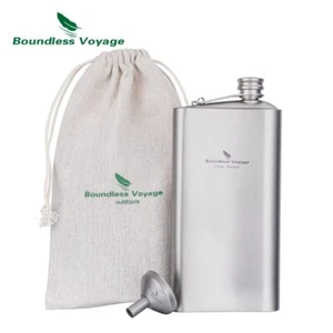 Frasco de cadera de titanio de 250 ml ultraligero para camping botella para whisky vodka vino - Imagen 1 de 8