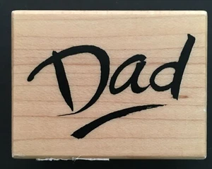 DAD MARKER SKETCH WORD SCRIPT PSX D-2464 Wood Rubber Stamp - Picture 1 of 3