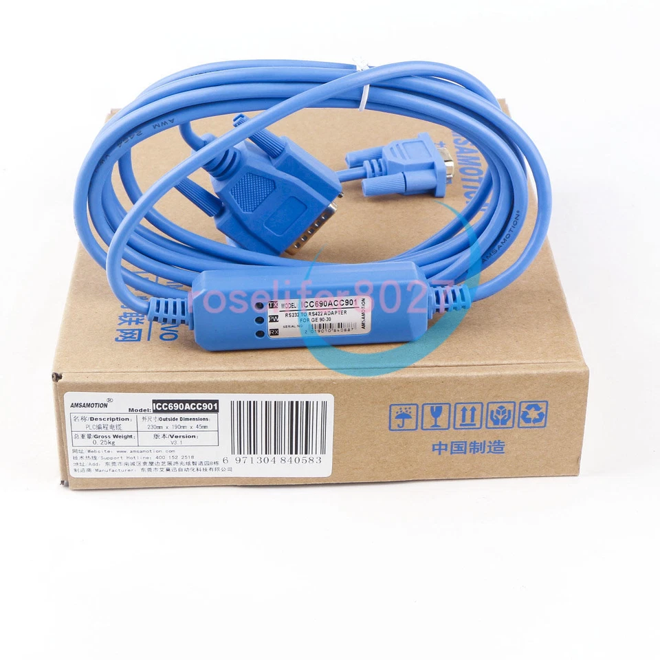 IC690ACC901 programming Cable PC To RS422 Adapter For GE90-70 GE90-30 Series PLC - Photo 1/1