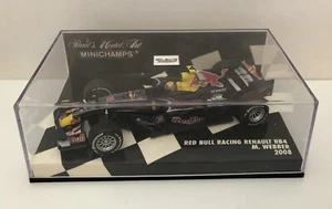 1:43 F1 Minichamps Red Bull Renault RB4 2008 Mark Webber Formula 1 No Spark - Foto 1 di 1