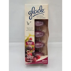 Glade Scented Oil Candle Refills Dewberry Dreams 1 Box Of 4 Candles - Picture 1 of 5