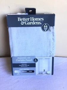 Neu Better Homes & Gardens durchsichtig grau Leinen Fransen Kante Stange Tasche Vorhang Panel - Bild 1 von 4